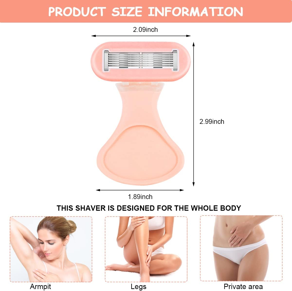 Portable Travel Razor Case Shaving Kit Comfortable Mini Ultra Smooth Hair Removal Razor 55° Rotatable Head Women Razor with Aloe Vera