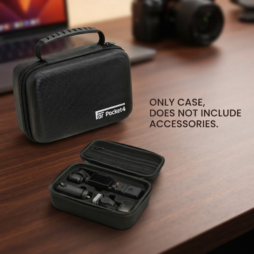 Premium All-in-One Hard Storage Case for DJI Pocket 4 - Portable Shockproof Carrying Bag Handbag Travel Organizer