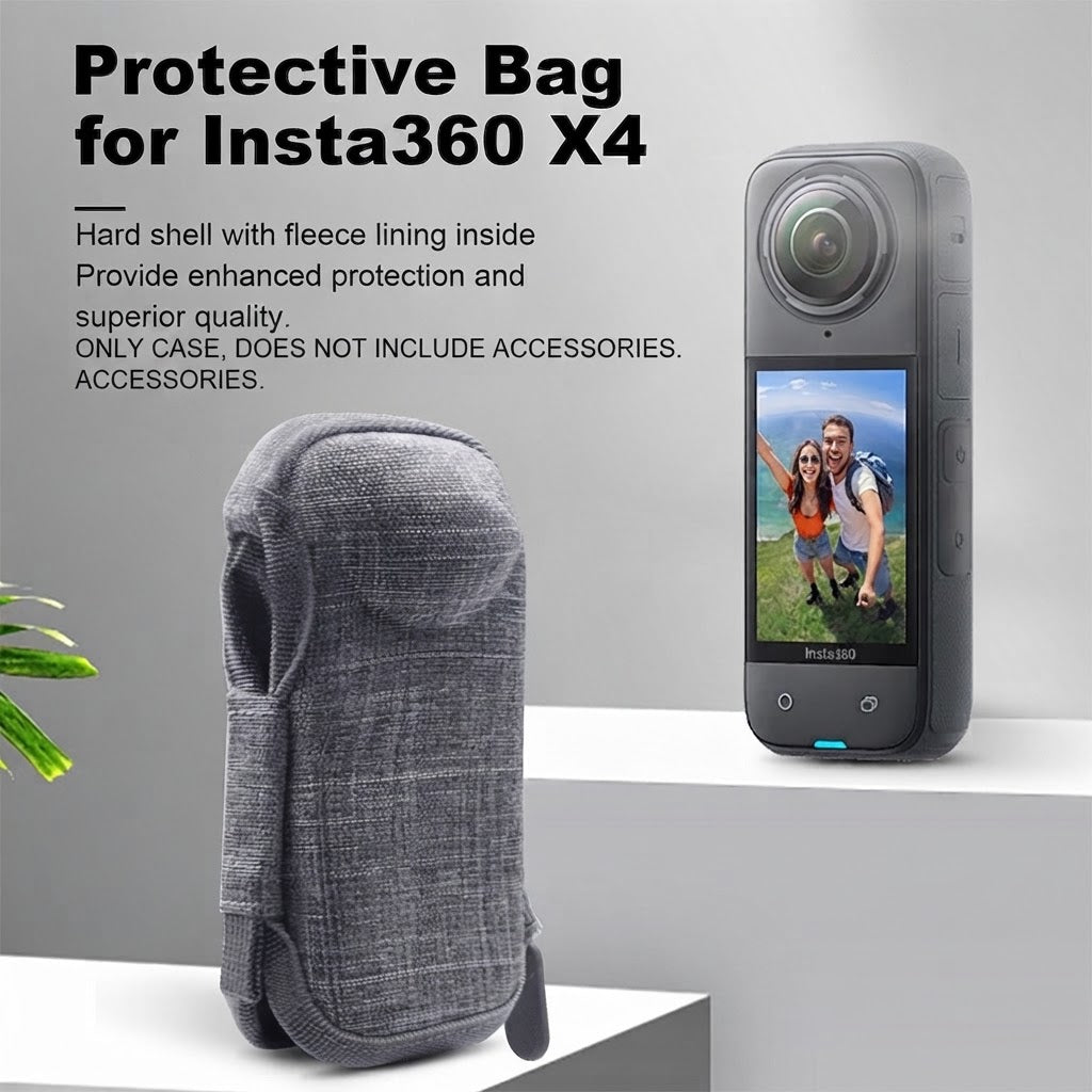 Mini Protective Storage Case for Insta360 X5 / X4 - Portable Hard Body Carrying Bag & Stand-alone Travel Pouch