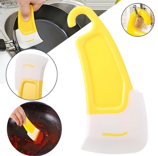 Reusable Silicone Pot Cleaning Spatula Kitchen Utensils Washing Scraper Cake Baking Pastry Tools Supplies - 2Pcs