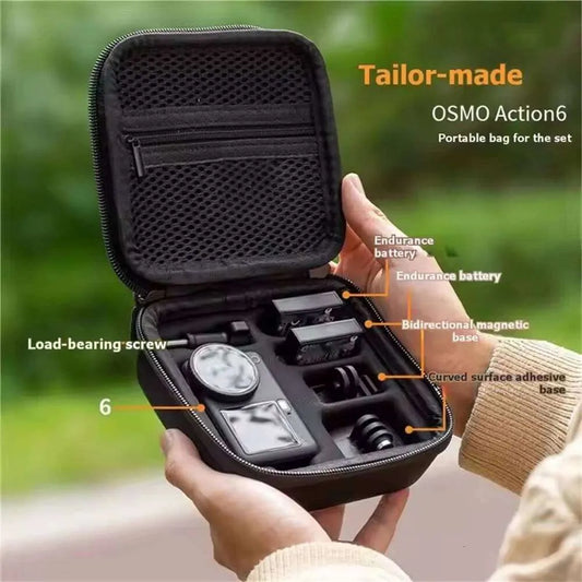 DJI Action 6 Hard Carrying Case – Shockproof Storage Bag