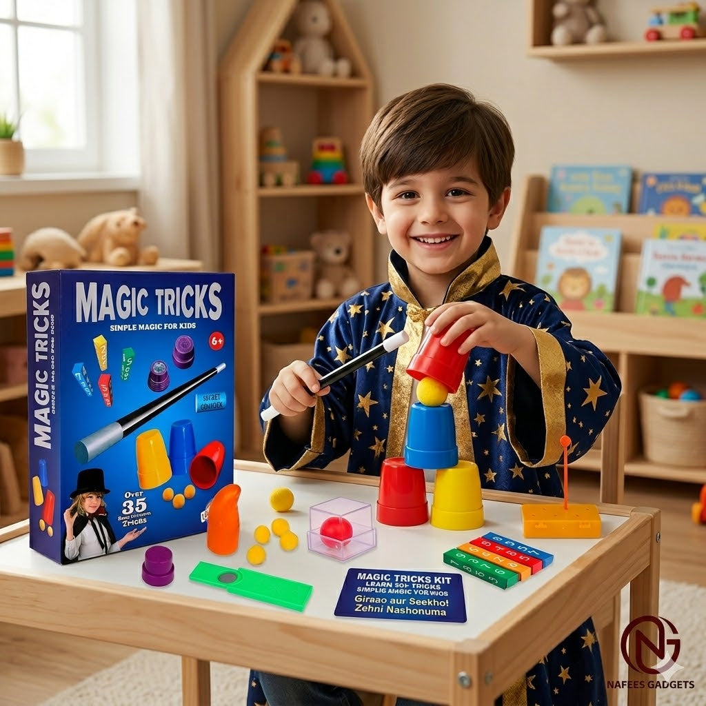 Ultimate Magic Tricks Kit for Kids | 35+ Easy-to-Learn Simple Magic Show Props & Educational Toys Set