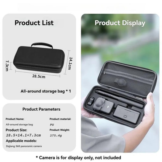 Waterproof Hard Carrying Case for DJI Osmo 360 Action Camera – Shockproof Storage Bag & Travel Pouch with Handle
