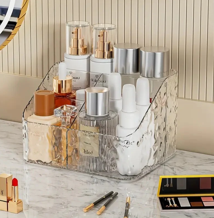 Multifunctional 4 Compartment Acrylic Cosmetic Organizer Box
