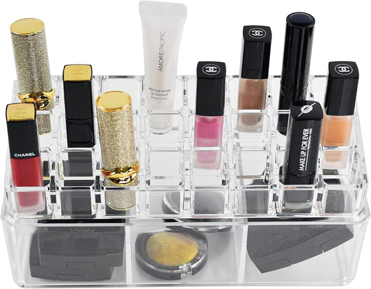 Acrylic Cosmetic Makeup Organizer Transparent Drawers 3 Compartments Crystal Acrylic Makeup Organizer Cosmetic & Makeup Brush Holder lipstick Holder Display Stand Nail Polish Eyebrow Pencil Display Holder Stand 8030