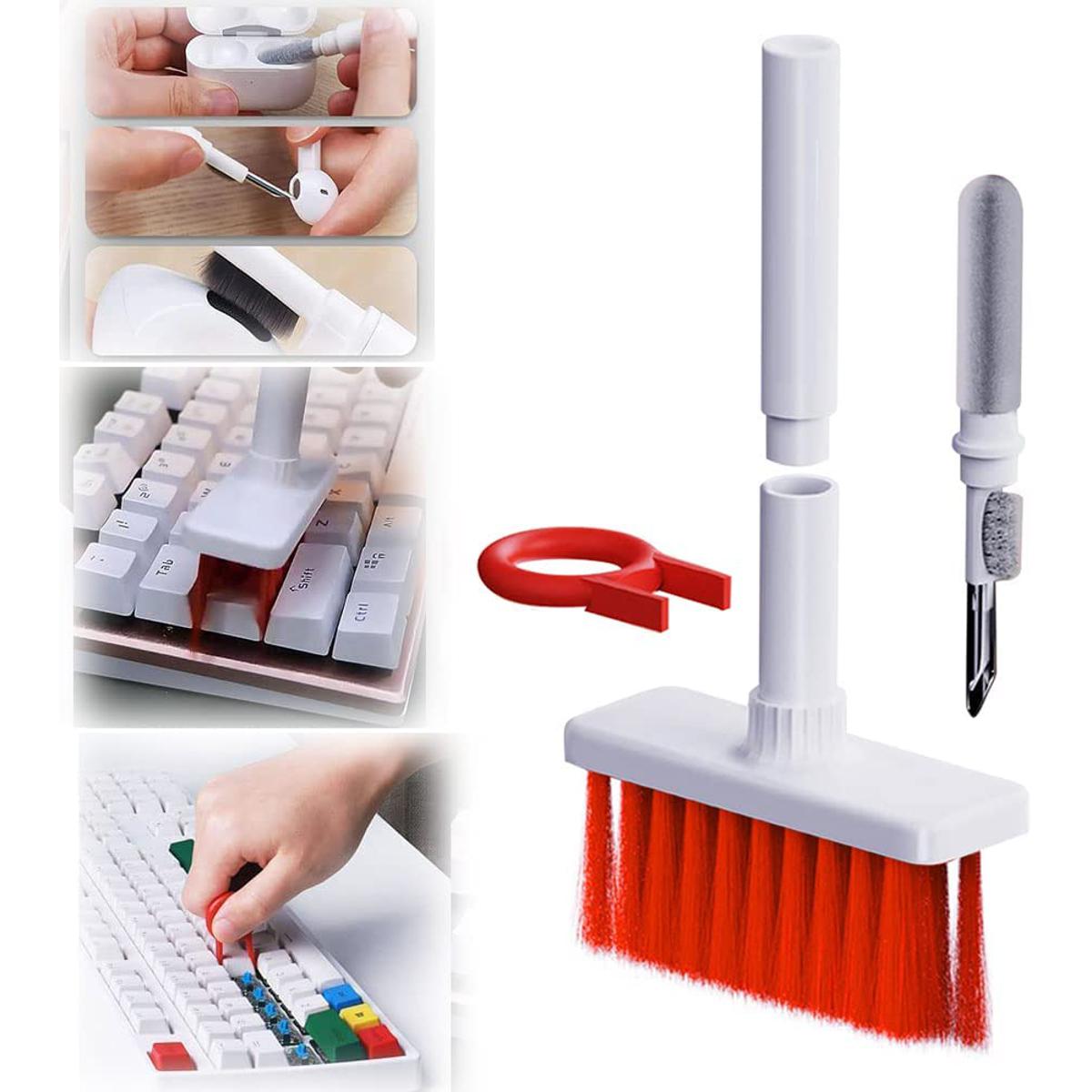 5 in 1 Multifunctional Computer Keyboard Cleaning Brush Earphone Cleaning tools Keyboard Cleaner Key Cap Puller kit