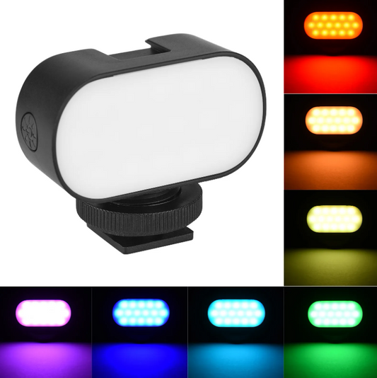 JMARY FM-16RGB Mini Portable Rechargeable RGB Video Conference Photography LED Fill Light