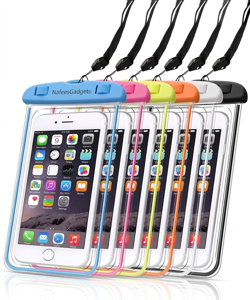 Universal Waterproof Mobile Case - Transparent Touch Screen Pouch for Rain & Swimming - Multicolors