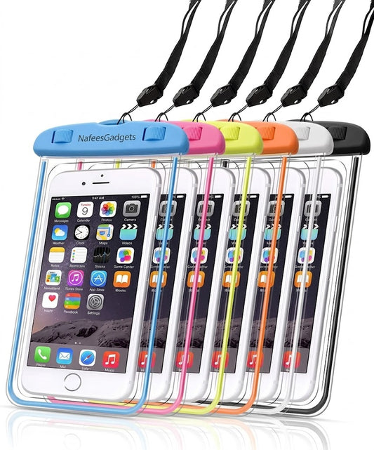 Universal Waterproof Mobile Case - Transparent Touch Screen Pouch for Rain & Swimming - Multicolors