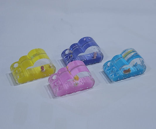 Liquid Wave Pen Pencille Holder Paper Weight Crystal Color Oil Liquid Pen Holder Cloud Shape