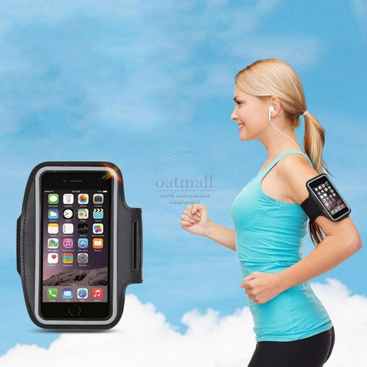 Large Sports Running Arm Band - Black