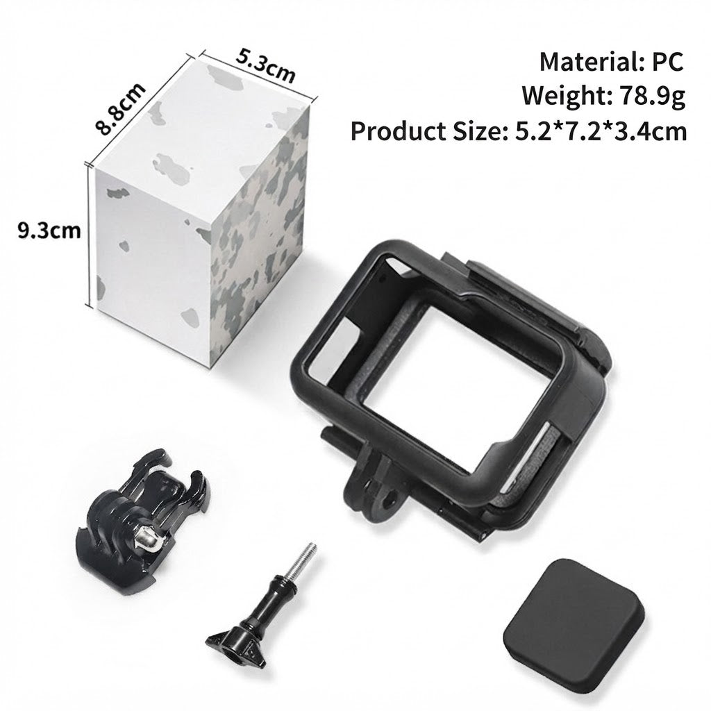 Gopro13/12/11/10 Plastic Frame Rabbit Cage Action Camera Anti-Fall Protective Shell Battery Cover Set Accessories