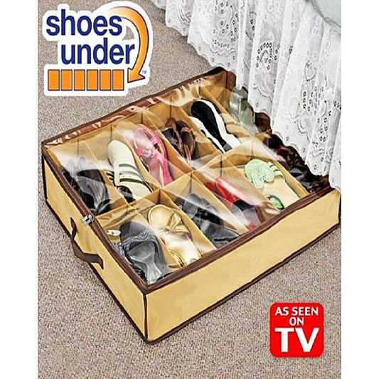 Shoe Organiser - Brown 12 Pair
