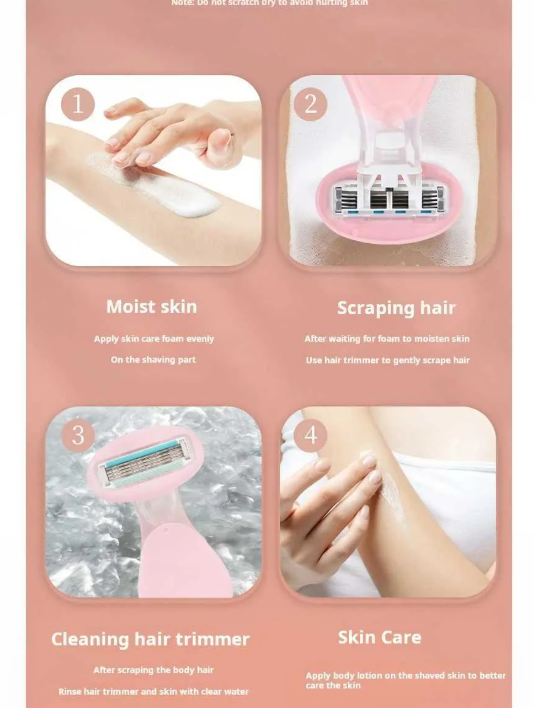 Portable Travel Razor Case Shaving Kit Comfortable Mini Ultra Smooth Hair Removal Razor 55° Rotatable Head Women Razor with Aloe Vera