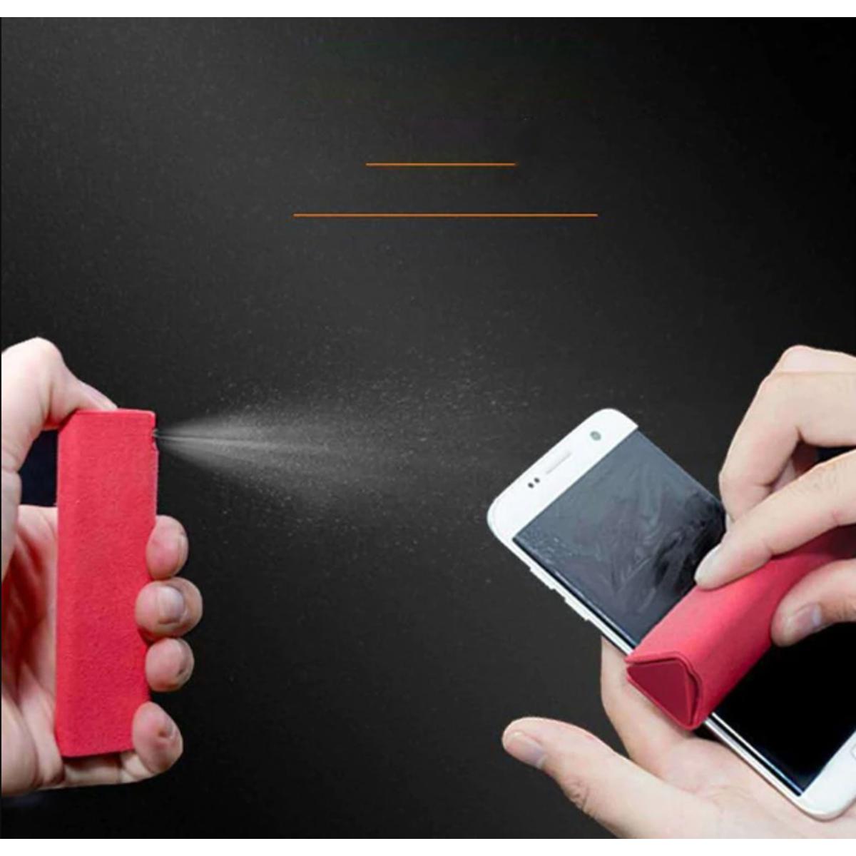 2 In 1 Phone Screen Cleaner Spray Computer Mobile Phone Screen Dust Removal Tool Microfiber Cloth Set Cleaning Tool Simple and Easy to Use - Multi