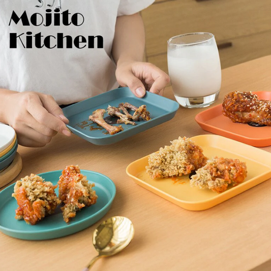 Multi-functional Spit 8 Plates Set Dish Different Shape Household Food Grade Plastic Spit Dish Set Dining Table Garbage Plate