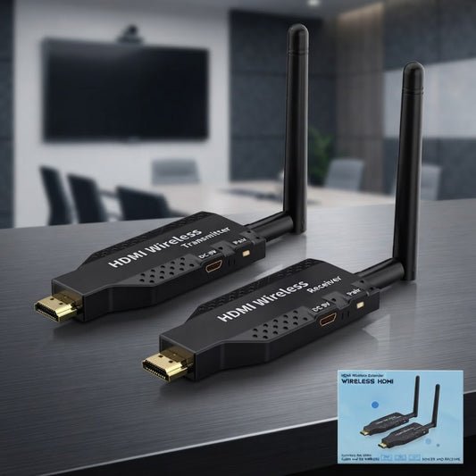 Wireless HDMI Transmitter and Receiver Kit 50 Meter Range - Long Range Audio Video Extender for TV, Monitor & PC