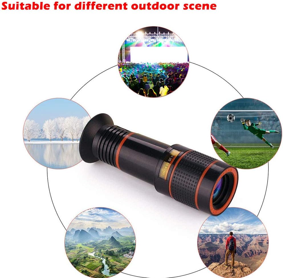 Universal 8X Zoom Mobile Telephoto Lens with Clip - Smartphone Telescope Camera Lens for Wildlife, Sports & Photography (Nafees Gadgets)