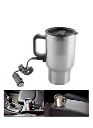 12V Electric Car Heating Mug 450ml - Stainless Steel Travel Coffee Cup & Kettle