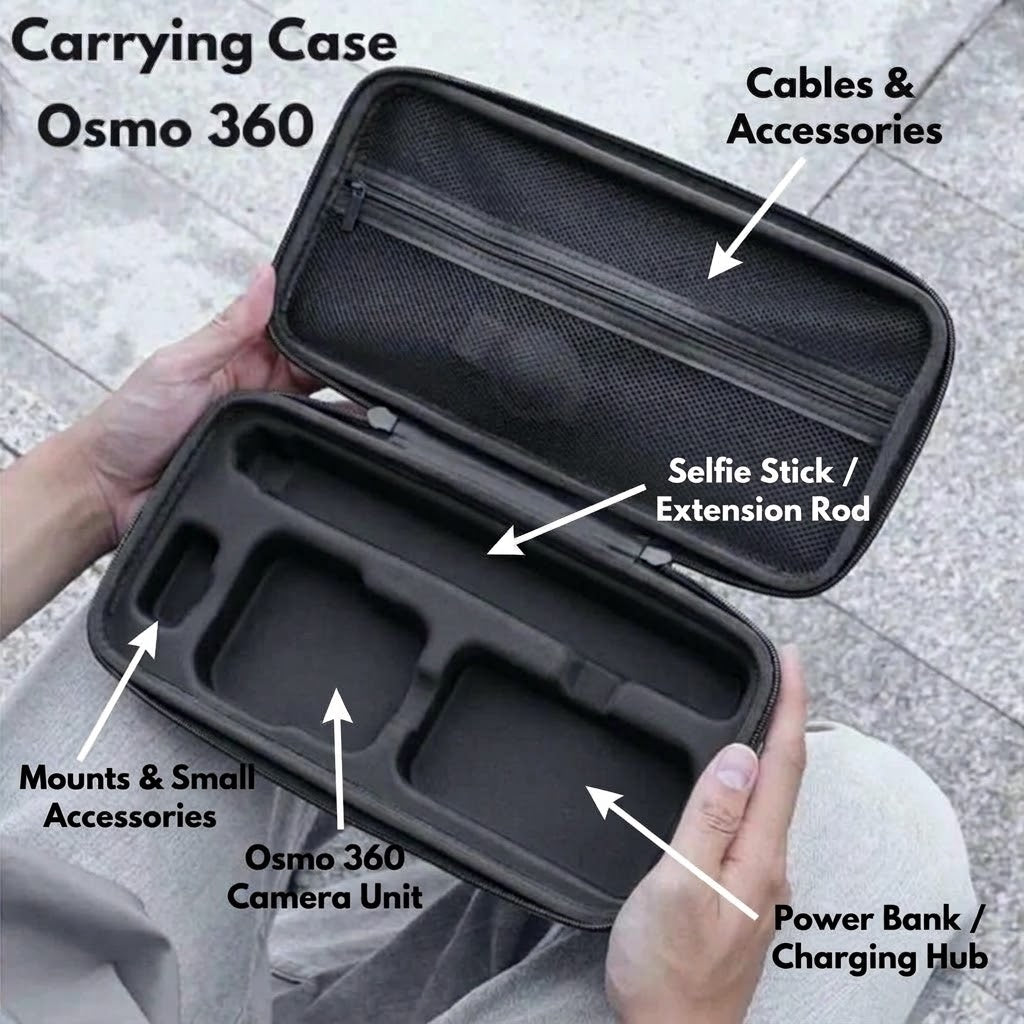 Waterproof Hard Carrying Case for DJI Osmo 360 Action Camera – Shockproof Storage Bag & Travel Pouch with Handle