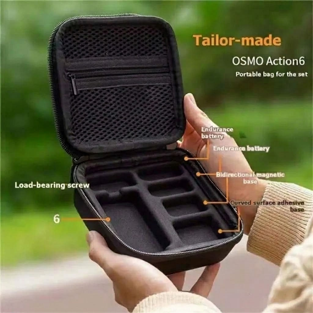 DJI Action 6 Hard Carrying Case – Shockproof Storage Bag