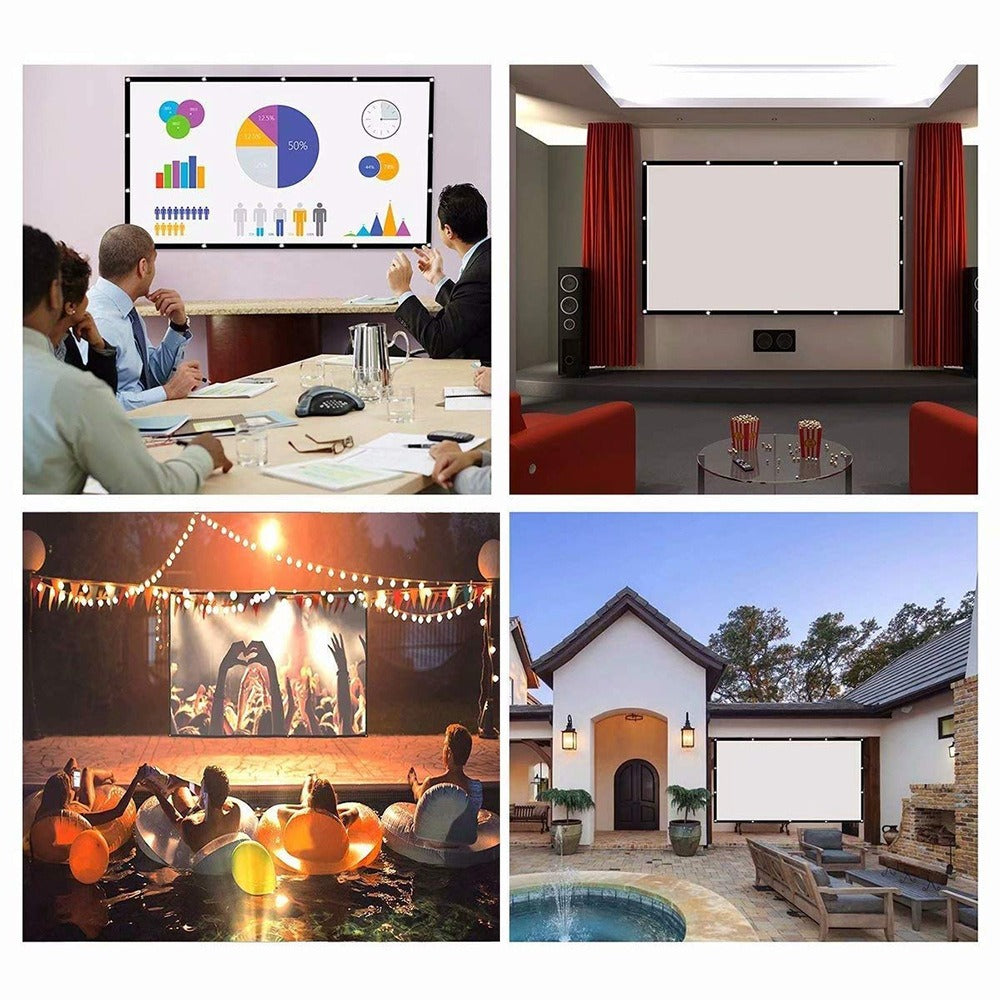 Simple and Portable Polyester Foldableing Soft Screen 120inch Projector Screen Outdoor High-Definition Special Projection Screen