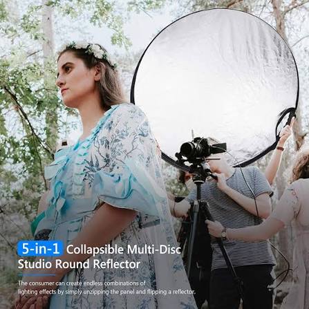 5-in-1 Portable Photography Light Reflector - Multi-Disc Studio Lighting Kit