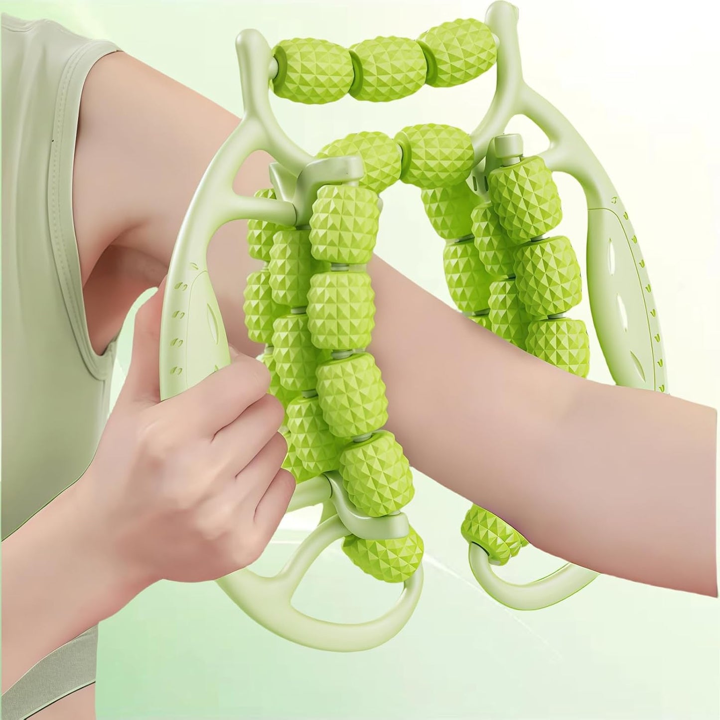 360° Manual Muscle Roller Massager for Legs & Arms - Deep Tissue Recovery Tool