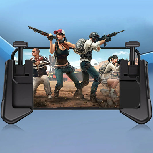 Universal Mobile Gaming Trigger & Ergonomic Grip Handle Set | L1R1 Shooter Controller for PUBG, Call of Duty, and Free Fire