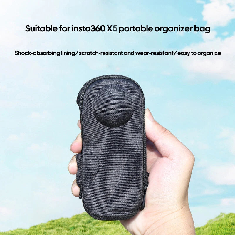 Mini Protective Storage Case for Insta360 X5 / X4 - Portable Hard Body Carrying Bag & Stand-alone Travel Pouch